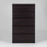 Комод Гуд ЛАКК КАСТОР 5 ящиков, 65x39x111 см, черный, дуб венге 2.03.02.070.5