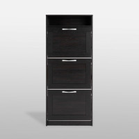 Тумба для обуви Гуд ЛАКК СИРИУС 60x25x142 см, черная, дуб венге 2.02.10.440.5