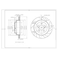 Диск тормозной задний правый перфорированный BR1803S Avantech 162424