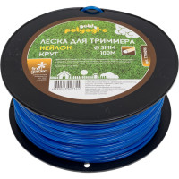 Леска для триммера Gold круг 3 мм, 100 м POLYAGRO 7704096