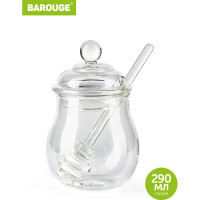 Стеклянная банка для меда BAROUGE BH-003/48 со стеклянной ложкой, 290 мл BH-003 290 мл/банка