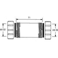 Компрессионная муфта McAlpine Ду=32мм х Ду=32мм., белый 32G-WH