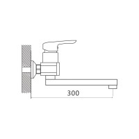 Настенный смеситель для кухни Shevanik с изливом 25 см S5693