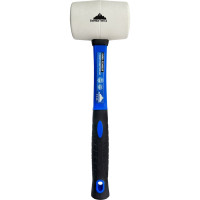 Резиновая киянка vertextools 225 г, белая резина, фибергласовая рукоятка 10-45-225