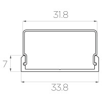 Комплект алюминиевого профиля LEDCRAFT с экраном и заглушками LC-LP0733M36-1 1638000061