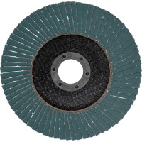 Круг лепестковый торцевой Цирконий 125х22.2 мм, P120, 10 шт SKYWER SK-KLTZ125P120