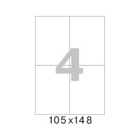 Этикетки самоклеящиеся 105х148 мм./4 шт. на лис.А4(100л./уп) Attache 774463