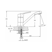 Смеситель для раковины Haiba хром HB4516
