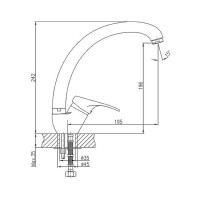 Смеситель для кухни Haiba хром HB4113