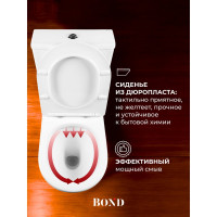 Унитаз BOND напольный безободковый с сиденьем с микролифтом F02-00