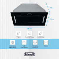 Полностью встраиваемая вытяжка De'Longhi COSETTA 515 NB V77955369