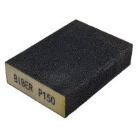 Губка шлифовальная четырехсторонняя р150, 100x70x25мм (25/250) Biber 70675 тов-149933