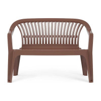 Скамейка ЗПИ Альтернатива Престиж, 115x60x81 мм, со спинкой, темно-коричневый М5932