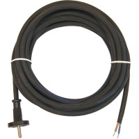 Электрический морозостойкий кабель с вилкой DORI шнур для электроинструмента (7 м, кгтп-хл 2x0,75 мм2, черный) 49159