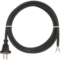 Кабель электрический морозостойкий с вилкой / шнур для электроинструмента (2 м, кгтп-хл 2x0,75 мм2, черный) DORI 49128