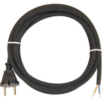 Кабель электрический морозостойкий с вилкой / шнур для электроинструмента (3 м, кгтп-хл 2x0,75 мм2, черный) DORI 49135