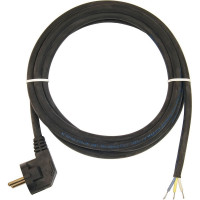 Кабель электрический морозостойкий с вилкой / шнур для электроинструмента (3 м, кгтп-хл 3x0,75 мм2, черный) DORI 49180