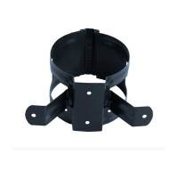 Круглый держатель трубы NIKA RAL 7024 серый, дерево В0000020428