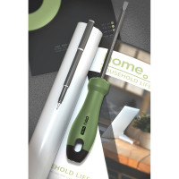 Двухсторонняя отвертка DELI Home Series Green HT1055L (SL6+PH2, длина жала 100мм, эксклюзивный дизайн, софттач пластик 130284