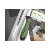 Шлицевая отвёртка DELI HOME SERIES GREEN HT1105L 5x100мм эксклюзивный дизайн, софттач пластик 130294