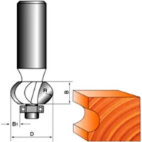Фреза кромочная с нижним подшипником стф-1015 38x24 мм, хв-к 8 мм Strong стф-10150038