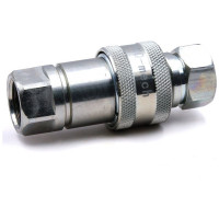 Быстроразъемное гидравлическое соединение HQ-Mech ISO 7241-A конический клапан, БРС M+F, сталь, вн. резьба M16х1.5, желтый  УТ000002794