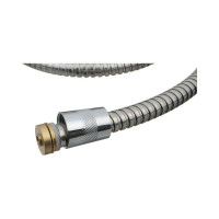 Шланг для душа Melodia della vita ANTI-TWIST M22x1/2 конус, нержавеющая сталь, 14 мм, 150 см, двойной зажим, блистер 20348/MKP20348
