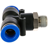 Фитинг Т-образный для пластиковых трубок 10мм с наружной резьбой 1/4 Rockforce RF-SPB10-02 RF-SPB10-02(2073)