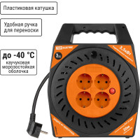 Силовой удлинитель в корпусе TDM ELECTRIC УКз16-004 4 места, 20м, ПВС 3х1,5 SQ1301-0555