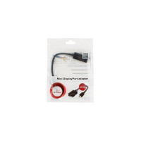 Переходник Cablexpert, miniDisplayPort - DisplayPort, 20M/20F, длина 16 см, черный, A-mDPM-DPF-001