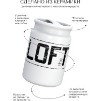 Настольный стакан для зубных щёток Fora Loft керамика FOR-LT042