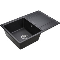 Гранитная мойка Paulmark FLUGEN 50-780 черный 780х500 мм PM217850-BL
