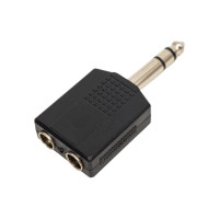 Переход Pro Legend 6.35мм штекер стерео - 2x6.35мм гнездо стерео пластик PL2260
