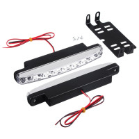 Дневные ходовые огни ЕРМАК LED 8 шт., пласт. корп., 158мм, 12V, белый, 2 шт. 702-105