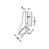Петля Hafele угол установки 45/92 градусов 316.34.501