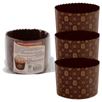 Форма для выпечки кулича МУЛЬТИДОМ бумажная, набор 3 шт, диаметр 11 см, высота 8.5 см МТ8-111