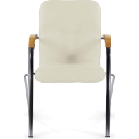 Кресло BRABIX Samba Cf-105 Box-2 хром каркас, накладки бук, кожзам, бежевый 532762