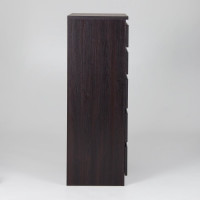 Комод Гуд ЛАКК КАСТОР 5 ящиков, 65x39x111 см, черный, дуб венге 2.03.02.070.5