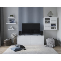 Настенная полка Гуд ЛАКК Фора, 40x25x3.7, белый S00081