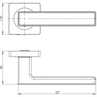 Раздельная ручка AJAX K.JK51.OPTIMA plus (OPTIMA plus JK) SSC/CP-16 сатинированный хром/хром 44359
