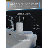 Настольная мыльница FORA delicate white, полирезин  FOR-DLW036