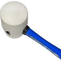 Резиновая киянка vertextools 225 г, белая резина, фибергласовая рукоятка 10-45-225