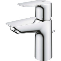 Смеситель для раковины Grohe BauEdge с ограничителем температуры и рычажным донным клапаном, размер S, хром 23328001