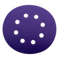 Круг абразивный Violet 125 мм, 100 шт, 8 отв, Р 180 керамическое зерно H7 385117