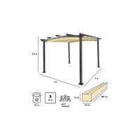 Садовый тент Green glade 3x3м, полиэстер 1152