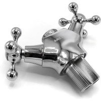 Смеситель для кухни ARCO DA VELLA маховик крест, с гайкой, гибкий излив белый А48(1)07WT 13797