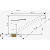 Смеситель для кухни ARCO DA VELLA 35 мм, с гайкой А41(1)14 12183