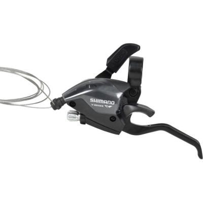 Шифтер/ручка тормоза Shimano ST-EF51-AL2A, левая, 3-пер, трос 1750мм, для V-brake, черная VZ236019