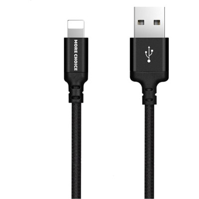 Дата кабель для Lightning 8-pin More Choice K12i Black