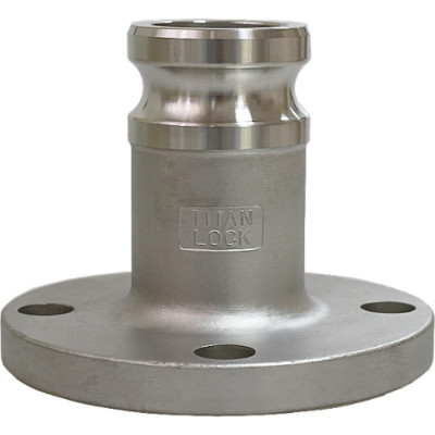 TITAN LOCK 4in Камлок типа FA, ниппель с фланцем, алюминий, TL400FAAL